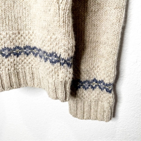 Eddie Bauer Cream and Brown Crewneck Sweater - Picture 6 of 10